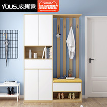 Porch cabinet living room partition cabinet simple modern shoe cabinet integrated light luxury wind screen into the house wine cabinet entrance shelf
