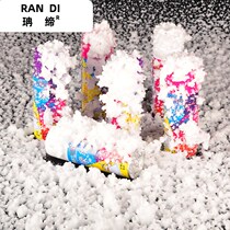 Christmas tree festival artificial snowflake spray Ribbon Silk spray belt spray snow spray snow spray snow spray can paint foam spray