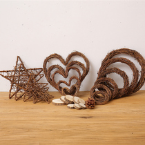 Wreath decoration Wall hanging kindergarten charm Pastoral style natural corner ring Creative material creative hanging wall decoration