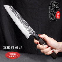 Tan blacksmith hand-forged steel 9C cut cooking kitchen knife bayonet knife sushi knife sushi blade fish knife