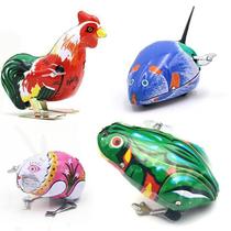 Retro mechanical old-fashioned iron frog after 80 nostalgic hair toy chain props small animals happy bouncing mold