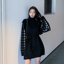 Maternity clothes autumn and winter 2021 new dress net red high-grade sweater female small size new year clothes
