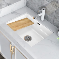 Customized balcony ceramic wash basin lower basin embedded laundry basin with washboard deepening laundry basin sink