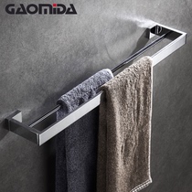 Bathroom toilet towel rack perforated single-layer double pole Wall Wall washroom European light luxury simple bath towel rack