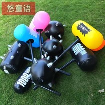 Large rubber punishment through the threshold meteor hammer Mallet entertainment fun inflatable hammer childrens toys increase equipment