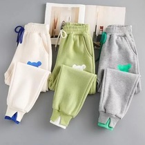 Boy and Girl Pants 2023 Spring and Autumn Children Spring Beam Son Baby Sports Groups