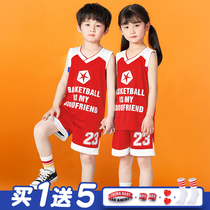 Childrens basketball suit suit Boys summer game training suit Sports basketball suit custom kindergarten performance clothing