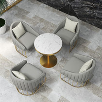 Light luxury sales office negotiation table and chair combination modern reception leisure reception negotiation small round table milk tea shop coffee table