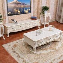 New Living Room Economy Marble Tea Table TV Cabinet Composition Suit Brief modern Home European-style small family tea table