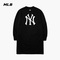  MLB official womens sports dress NY back big LOGO long-sleeved pullover 21 autumn new OPB01