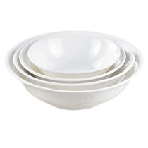White porcelain large bowl soup bowl Ceramic dish bowl Salad bowl noodle bowl Pure white 6 inch 7 inch 8 inch 9 inch household rice