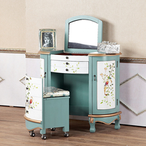 American pastoral style painted dresser Modern simple bedroom multi-function dresser storage cabinet Computer integrated table