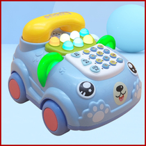 Baby childrens toys simulation telephone landline machine male and female baby music puzzle early education 0-1 year old 2 children month