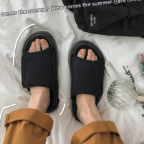 Net red Chen Guanshi slippers male summer outwear lovers sports beach shoes Chauffathers anti-slip trend Magic stickup