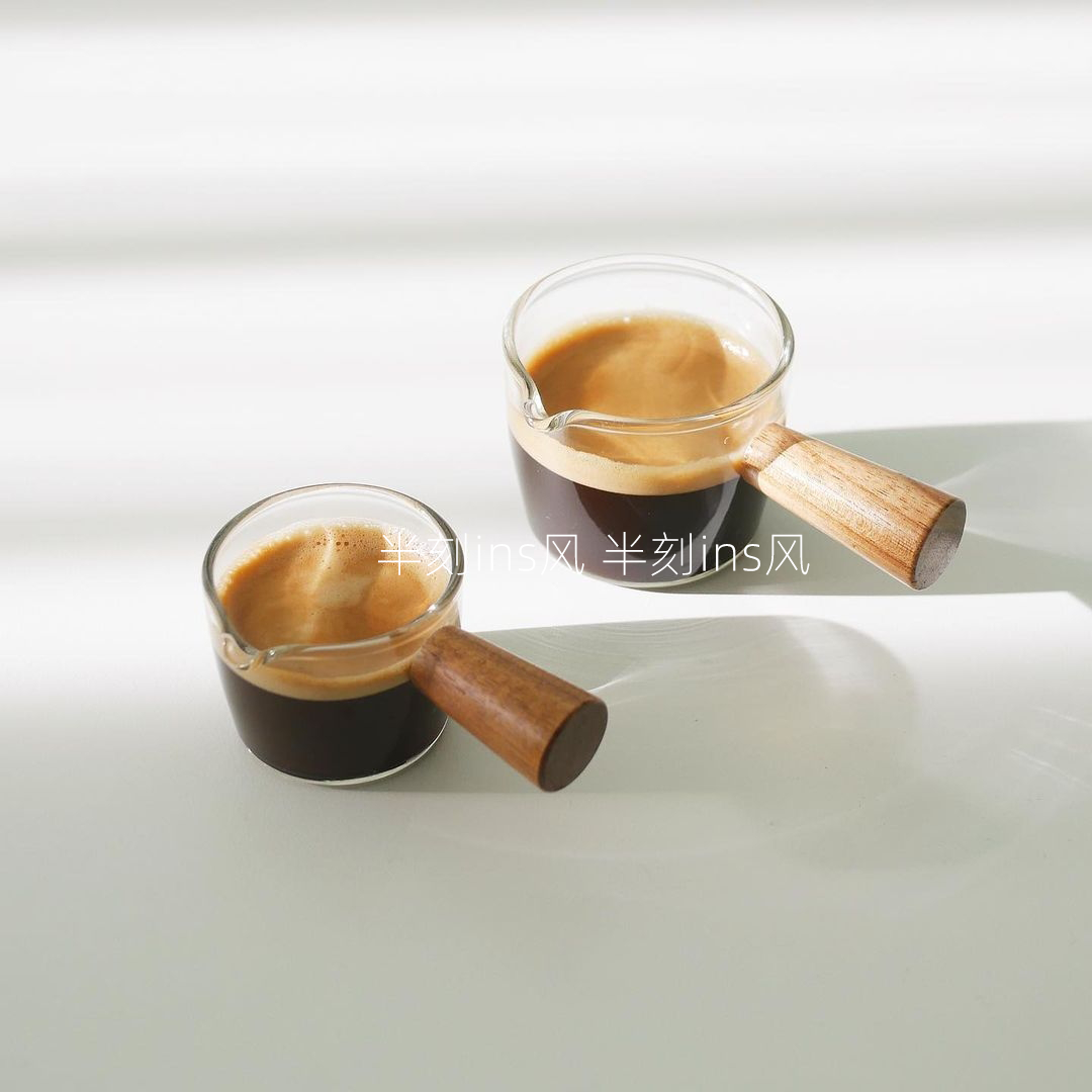 日式迷你玻璃小奶盅带手柄ins风小号浓缩拿铁意式咖啡杯耐热奶罐