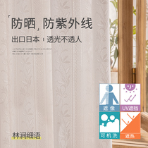 Japan sunscreen thermal insulation curtain window yarn blinds light transmission radiopaque mans living room bedroom floating window balcony shading curtains