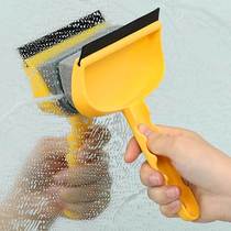 Bathroom glass scraping wash mirror sponge scrub window scraper toilet cleaning brush Scraping Water Dual-use God