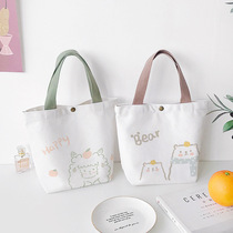 2021 new Japanese ins small fresh shopping storage bag lunch box lunch bag girl handbag canvas bag