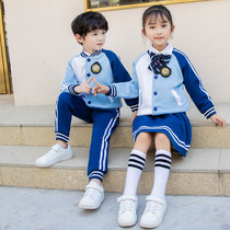 Primary school uniforms spring and autumn suits British style kindergarten Garden uniforms spring and summer cotton childrens class uniforms three sets of teachers