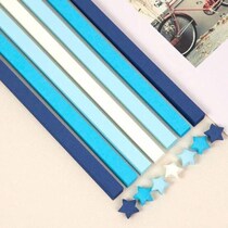 Gradient star origami stack lucky star color paper strip small five-pointed star material wishing bottle folding star handmade paper