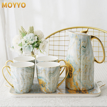 moyyo European ceramic cold kettle water set living room tea set Teapot Tea Cup Cup set set