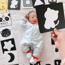Black and white card baby early education card visual excitation card color educational toy newborn 0-3-6 months baby 1 year old