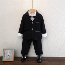 Boys suit autumn childrens suit three-piece boy English dress suit suit flower girl dress costume
