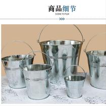 Galvanized water bucket tea bucket iron bucket cup small mini art iron hot sale bucket wine glass artifact wine barrel trophy stainless steel