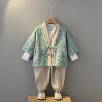 Childrens Hanfu One-year-old baby dress Chinese style Tang costume spring autumn cotton and linen National Day ancient costume boy performance suit