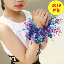 Kindergarten children dance table performance sequin leather band wrist flower hand flower sports bracelet Angel wings