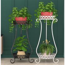 Flower pot wrought iron floor-to-ceiling flower stand green radish hanging orchid balcony flower shelf indoor ground living room European-style multi-layer shelf