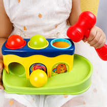 Baby banging toy ball tapping large hammer one and a half year old baby knocking Music Children 8 months female Boy
