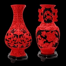 Beijing lacquerware crafts lacquer vases home decorations lacquer ornaments folk traditional crafts