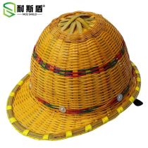 Resistant Shield Bamboo Hat Bamboo Woven Safety Helmet Duck Tongue Breathable Shading Site Construction Bamboo Preparation Garden Performance Vine Hat