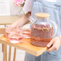 Cold kettle cool kettle glass high temperature resistant household cold water Cup bubble teapot Japanese Nordic large capacity set summer