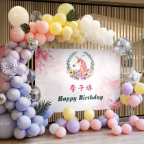 Baby Thyme Dinner Girl First Birthday Decoration Scene Arrangement Male Balloon Family Background Wall Poster Custom