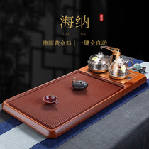 German large electric Wood tea tray complete set with induction cooker automatic one tea set Tea Sea table household kettle