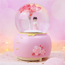 Dream Hanfu girl princess crystal ball music box rotating music box ornaments childrens new year birthday gift female