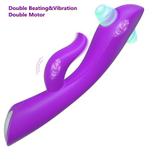 Bilateral tapping female vibrator clit masturbation