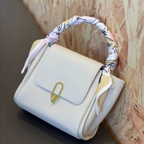 TOGO first layer cowhide niche Hand bag Korean fashion shoulder Womens bag simple trend oblique cross bag