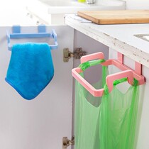 Garbage bag bracket adhesive hook kitchen plastic bag hanger hanging trash can hang garbage rack cabinet door back type