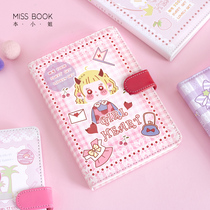 The present Miss hand Ledger secret diary with lock and photo for bi ji ben zi notepad girl cute girly network red ins Wind exquisite creative thick thick Japanese super adorable students literary youth magnetic clasps version 2020