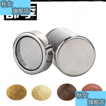 Powder spreader thickened powder can stainless steel seasoning jar mesh seasoning bottle coffee flower jar cumin barbecue pore