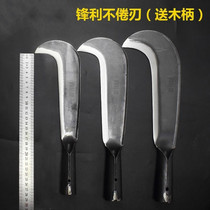 Imported carbon steel firewood knife Outdoor open road knife handmade knife cut tree chopping wood with knife and sickle forged with bamboo knife cleaves and firewood