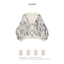 CHICONE early autumn knitwear female niche design feeling lazy wind Spring and Autumn wear slim sweet and lovely