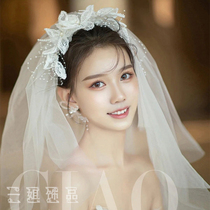 2021 Mori Beauty Bride Headwear Fairy White Wedding Headwear Lace French Waves Wedding Jewelry