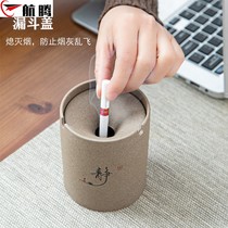 Ceramic ashtray Japanese creative personality fashion windproof trend home tea ceremony with cover large office living room home