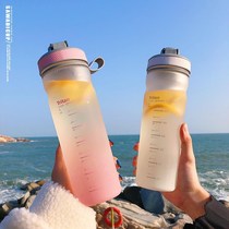 Creative large capacity men's and women's plastic cups leak-proof portable cups summer sports outdoor student space cups