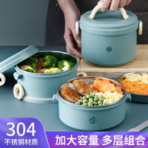Insulated lunch box stainless steel office workers divider multi-layer 304 food grade rice with easy to carry student lunch box