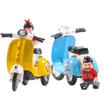 Childrens toy car alloy pullback motorcycle sports car model cute battery car scooter ornaments